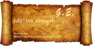 Göltl Erhard névjegykártya